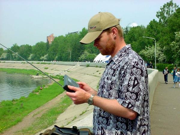 On the embankment of the Angara river